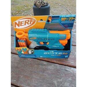 Nerf Elite 2.0 Volt SD-1 + 6 Darts Blue & Orange Red Razor Light Battery Operate